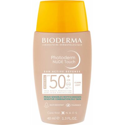 Bioderma Tónovaný ochranný fluid s efektom prirodzeného make-upu SPF 50 Photoderm Nude Touch Mineral 40 ml Light Bioderma Tónovaný ochranný fluid s efektom prirodzeného make-upu SPF 50 Photoderm Nude Touch Mineral 40 ml Light