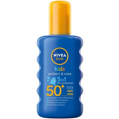 Nivea Detský farebný sprej na opaľovanie OF 50+ (Moisturising Sun spray) 200 ml Nivea Detský farebný sprej na opaľovanie OF 50+ (Moisturising Sun spray) 200 ml