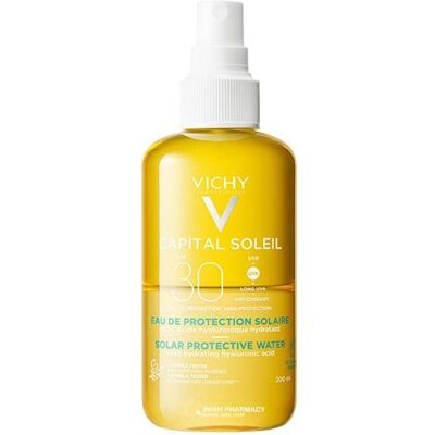 Vichy Ochranný sprej s kyselinou hyalurónovou SPF 30 Capital Soleil (Sun Spray) 200 ml Vichy Ochranný sprej s kyselinou hyalurónovou SPF 30 Capital Soleil (Sun Spray) 200 ml