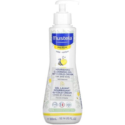 Mustela Detský vyživujúci čistiaci gél so včelím voskom pre suchú pokožku (Nourishing Cleansing Gel with Cold Cream) 300 ml Mustela Detský vyživujúci čistiaci gél so včelím voskom pre suchú pokožku (Nourishing Cleansing Gel with Cold Cream) 300 ml