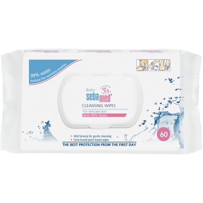 Sebamed Vlhčené obrúsky pre deti s 99% vody Baby (Cleansing Wipes) 60 ks Sebamed Vlhčené obrúsky pre deti s 99% vody Baby (Cleansing Wipes) 60 ks