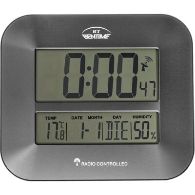 Bentime Rádiom riadené hodiny/budík s teplomerom a vlhkomerom H17-ET843G Bentime Rádiom riadené hodiny/budík s teplomerom a vlhkomerom H17-ET843G