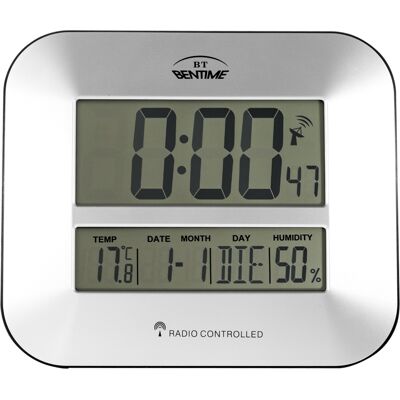 Bentime Rádiom riadené hodiny/budík s teplomerom a vlhkomerom H17-ET843S Bentime Rádiom riadené hodiny/budík s teplomerom a vlhkomerom H17-ET843S