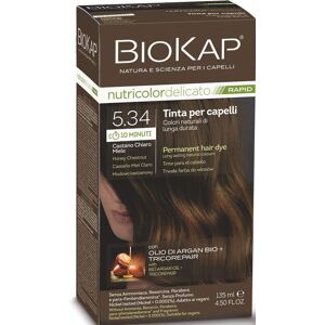 Biokap BIOKAP DELICATO RAPID barva na vlasy - 5.34 Medově kaštanová 135 ml Biokap BIOKAP DELICATO RAPID barva na vlasy - 5.34 Medově kaštanová 135 ml