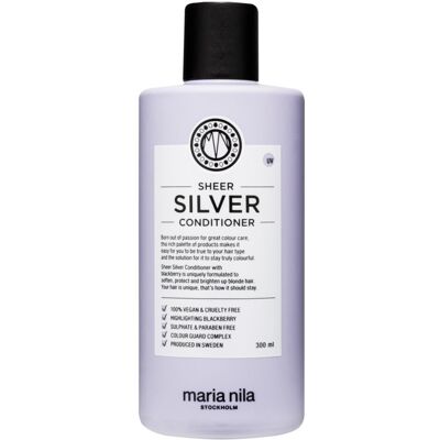 Maria Nila Hydratačný kondicionér na neutralizáciu žltých tónov vlasov Sheer Silver (Conditioner) 300 ml Maria Nila Hydratačný kondicionér na neutralizáciu žltých tónov vlasov Sheer Silver (Conditioner) 300 ml