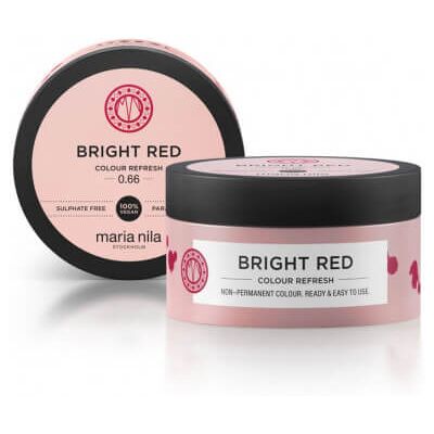 Maria Nila Jemná vyživujúca maska bez permanentných farebných pigmentov 0.66 Bright Red (Colour Refresh Mask) 300 ml Maria Nila Jemná vyživujúca maska bez permanentných farebných pigmentov 0.66 Bright Red (Colour Refresh Mask) 300 ml