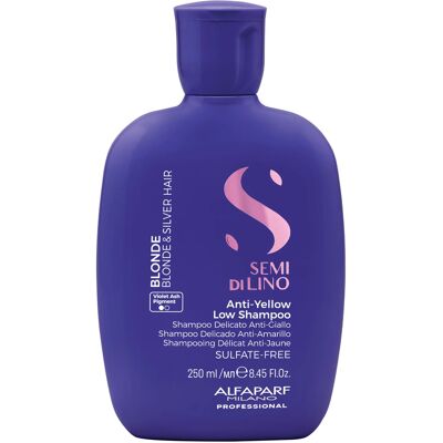 Alfaparf Milano Šampón neutralizujúci žlté tóny Semi Di Lino Blonde (Anti-Yellow Low Shampoo) 250 ml Alfaparf Milano Šampón neutralizujúci žlté tóny Semi Di Lino Blonde (Anti-Yellow Low Shampoo) 250 ml