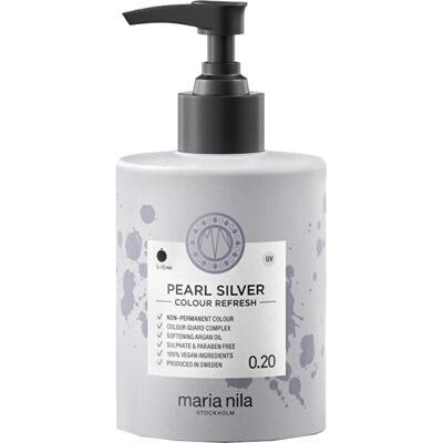 Maria Nila Jemná vyživujúca maska bez permanentných farebných pigmentov 0.20 Pearl Silver (Colour Refresh Mask) 300 ml Maria Nila Jemná vyživujúca maska bez permanentných farebných pigmentov 0.20 Pearl Silver (Colour Refresh Mask) 300 ml
