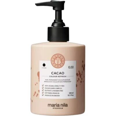 Maria Nila Jemná vyživujúca maska bez permanentných farebných pigmentov 6.00 Cacao (Colour Refresh Mask) 300 ml Maria Nila Jemná vyživujúca maska bez permanentných farebných pigmentov 6.00 Cacao (Colour Refresh Mask) 300 ml
