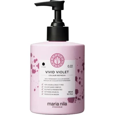 Maria Nila Jemná vyživujúca maska bez permanentných farebných pigmentov Vivid Violet (Colour Refresh Mask) 300 ml Maria Nila Jemná vyživujúca maska bez permanentných farebných pigmentov Vivid Violet (Colour Refresh Mask) 300 ml