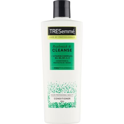 TRESemmé Kondicionér s multivitamínmi na mastné vlasy Replenish & Cleanse (Conditioner) 400 ml TRESemmé Kondicionér s multivitamínmi na mastné vlasy Replenish & Cleanse (Conditioner) 400 ml