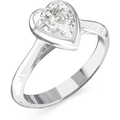Guess Nežný oceľový prsteň Číre srdce Crystal Love JUBR06363JWRH 54 mm Guess Nežný oceľový prsteň Číre srdce Crystal Love JUBR06363JWRH 54 mm