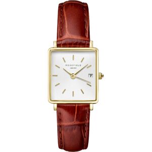 Rosefield Boxy XS White Medium Brown Leather Gold QWBLG-Q55 Rosefield Boxy XS White Medium Brown Leather Gold QWBLG-Q55