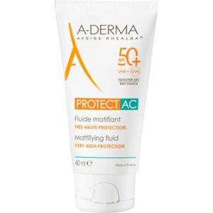 A-DERMA Ochranný zmatňujúci fluid SPF 50+ Protect AC (Mattifying Fluid) 40 ml A-DERMA Ochranný zmatňujúci fluid SPF 50+ Protect AC (Mattifying Fluid) 40 ml
