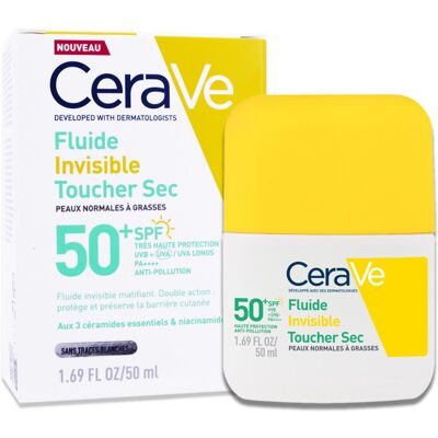 CeraVe Zmatňujúci ochranný fluid SPF 50+ Dry Touch Fluid Sunscreen 50 ml CeraVe Zmatňujúci ochranný fluid SPF 50+ Dry Touch Fluid Sunscreen 50 ml