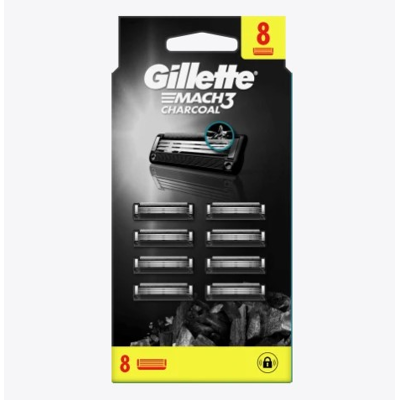 Gillette Náhradná hlavica Mach3 Charcoal 8 ks Gillette Náhradná hlavica Mach3 Charcoal 8 ks