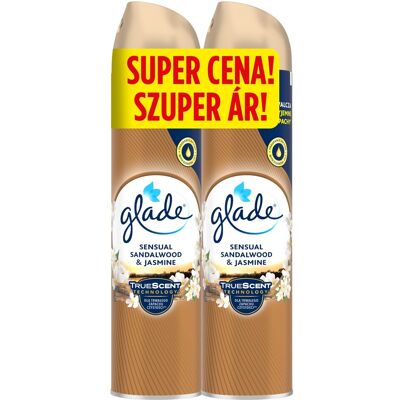 Glade Súprava osviežovačov vzduchu Sensual Sandalwood & Jasmine 2 x 300 ml Glade Súprava osviežovačov vzduchu Sensual Sandalwood & Jasmine 2 x 300 ml