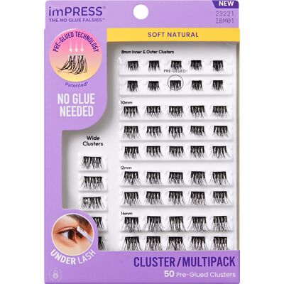 KISS Trsové riasy imPRESS Pre-glued Cluster Multi 01 KISS Trsové riasy imPRESS Pre-glued Cluster Multi 01