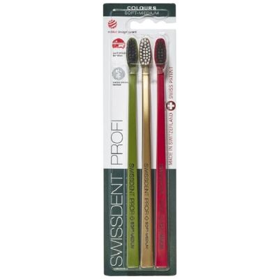 Swissdent Zubná kefka Soft-Medium Festive 2 + 1 ZADARMO Swissdent Zubná kefka Soft-Medium Festive 2 + 1 ZADARMO