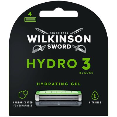 Wilkinson Sword Náhradná hlavica Hydro 3 Black Edition 4 ks Wilkinson Sword Náhradná hlavica Hydro 3 Black Edition 4 ks