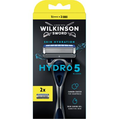 Wilkinson Sword Holiaci strojček s dvoma náhradnými hlavicami Hydro 5 Wilkinson Sword Holiaci strojček s dvoma náhradnými hlavicami Hydro 5