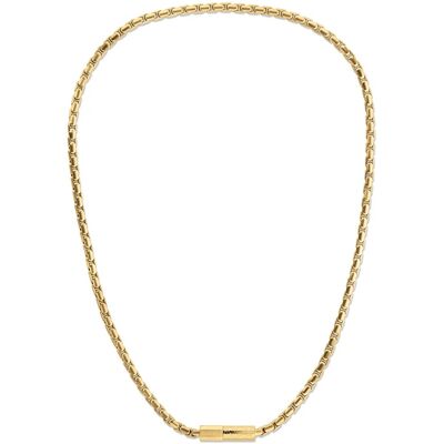 Calvin Klein Pozlátená retiazka z ocele Contoured Barrel 35100093 Calvin Klein Pozlátená retiazka z ocele Contoured Barrel 35100093