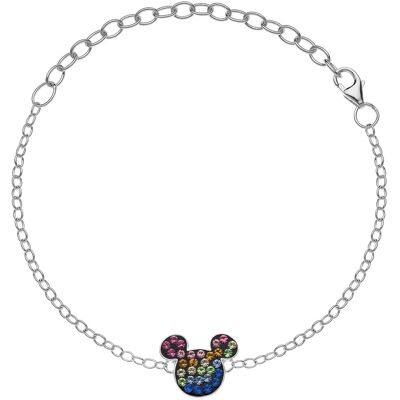 Disney Hravý strieborný náramok Mickey Mouse BS00025SRML-S Disney Hravý strieborný náramok Mickey Mouse BS00025SRML-S