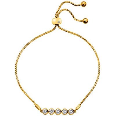Hot Diamonds Pôvabný pozlátený náramok s topazmi a pravým diamantom Gemstone DL699 Hot Diamonds Pôvabný pozlátený náramok s topazmi a pravým diamantom Gemstone DL699