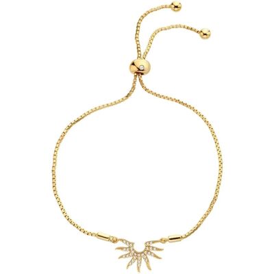 Hot Diamonds Očarujúce pozlátený náramok s diamantom a topazy SOL DL725 Hot Diamonds Očarujúce pozlátený náramok s diamantom a topazy SOL DL725