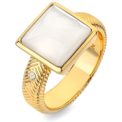 Hot Diamonds Pozlátený prsteň s diamantom a perleťou Jac Jossa Soul DR247 54 mm Hot Diamonds Pozlátený prsteň s diamantom a perleťou Jac Jossa Soul DR247 54 mm