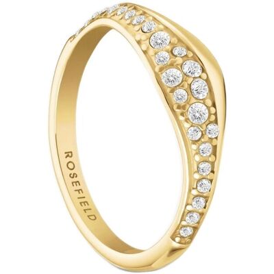 Rosefield Trblietavý pozlátený prsteň s kryštálmi Pavé JRPW 50 mm Rosefield Trblietavý pozlátený prsteň s kryštálmi Pavé JRPW 50 mm