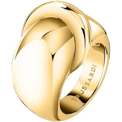 Trussardi Masívny pozlátený prsteň z ocele T-Bold TJBJV060 54 mm Trussardi Masívny pozlátený prsteň z ocele T-Bold TJBJV060 54 mm