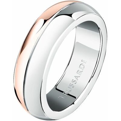 Trussardi Slušivý bicolor prsteň pre mužov T-Steel TJAXV410 59 mm Trussardi Slušivý bicolor prsteň pre mužov T-Steel TJAXV410 59 mm