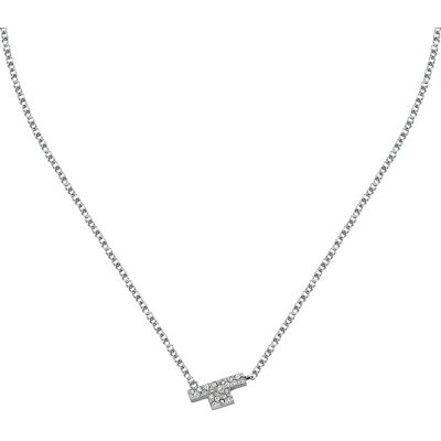 Trussardi Trblietavý oceľový náhrdelník so zirkónmi T-Logo TJAXC11 Trussardi Trblietavý oceľový náhrdelník so zirkónmi T-Logo TJAXC11