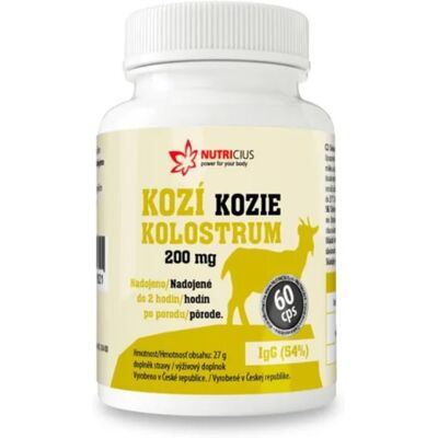 Nutricius Kozie kolostrum 200 mg IgG 54% 60 kapsúl Nutricius Kozie kolostrum 200 mg IgG 54% 60 kapsúl