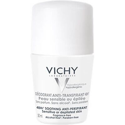 Vichy Dezodorant-Antiperspirant 48h roll-on pre citlivú alebo depilovanú pokožku (Soothing Anti-Perspirant) 50 ml Vichy Dezodorant-Antiperspirant 48h roll-on pre citlivú alebo depilovanú pokožku (Soothing Anti-Perspirant) 50 ml
