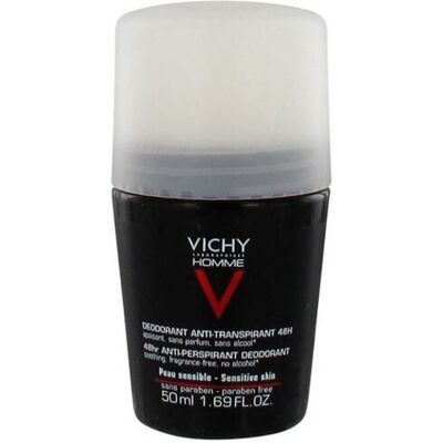 Vichy Dezodorant pre citlivú pokožku Homme 48H Deo roll-on (Anti-Transpirant Extra Sensitive) 50 ml Vichy Dezodorant pre citlivú pokožku Homme 48H Deo roll-on (Anti-Transpirant Extra Sensitive) 50 ml