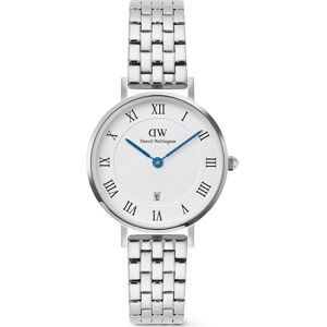Daniel Wellington Petite 28 Roman Numerals Date 5-Link White Silver DW00100859 Daniel Wellington Petite 28 Roman Numerals Date 5-Link White Silver DW00100859