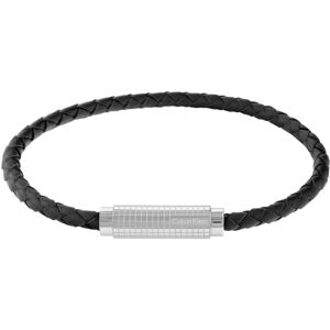 Calvin Klein Čierny kožený náramok pre mužov Modern Grid 35000582 Calvin Klein Čierny kožený náramok pre mužov Modern Grid 35000582