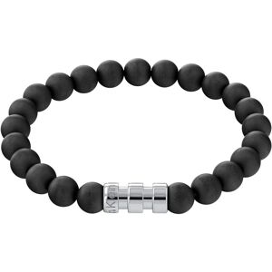 Calvin Klein Štýlový korálkový náramok pre mužov s onyxom 35000104 Calvin Klein Štýlový korálkový náramok pre mužov s onyxom 35000104