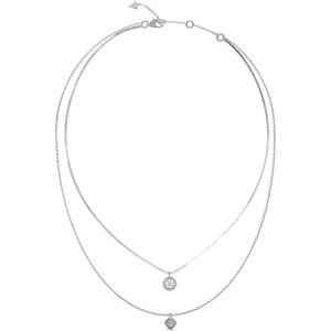Guess Dvojitý náhrdelník z ocele 4G Crush JUBN04159JWRHT/U Guess Dvojitý náhrdelník z ocele 4G Crush JUBN04159JWRHT/U