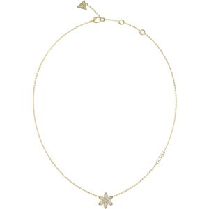 Guess Krásny pozlátený náhrdelník s kvetinou White Lotus JUBN04146JWYGT/U Guess Krásny pozlátený náhrdelník s kvetinou White Lotus JUBN04146JWYGT/U
