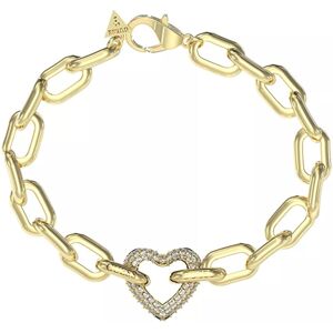 Guess Výrazný pozlátený náramok Srdce Beloved JUBB05016JWYG 21 cm Guess Výrazný pozlátený náramok Srdce Beloved JUBB05016JWYG 21 cm