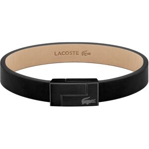 Lacoste Čierny kožený náramok Lacoste Traveller 2040073 Lacoste Čierny kožený náramok Lacoste Traveller 2040073