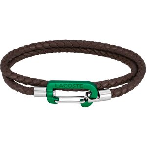 Lacoste Hnedý pletený náramok z kože Matt 2040314 Lacoste Hnedý pletený náramok z kože Matt 2040314