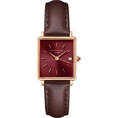 Rosefield Boxy XS Burgundy Sunray Dark Brown Leather Rose Gold QBBLR-Q56 Rosefield Boxy XS Burgundy Sunray Dark Brown Leather Rose Gold QBBLR-Q56