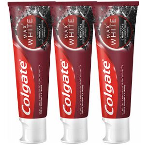 Colgate Bieliaca zubná pasta s aktívnym uhlím Max White Charcoal Trio 3 x 75 ml Colgate Bieliaca zubná pasta s aktívnym uhlím Max White Charcoal Trio 3 x 75 ml