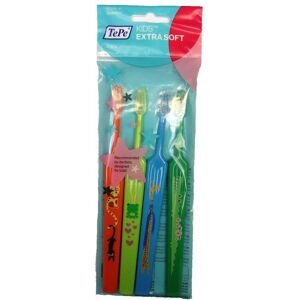 TePe Extra jemná detská zubná kefka Kids ZOO Extra Soft 4 ks TePe Extra jemná detská zubná kefka Kids ZOO Extra Soft 4 ks