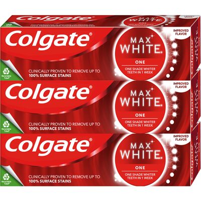 Colgate Bieliaca zubná pasta Max White One 3 x 75 ml Colgate Bieliaca zubná pasta Max White One 3 x 75 ml