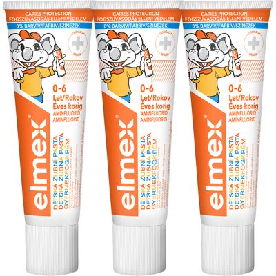 Elmex Detská zubná pasta Kids Trio 3 x 50 ml Elmex Detská zubná pasta Kids Trio 3 x 50 ml